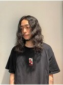 メンズロング　ウェーブパーマ　スパイラルパーマ