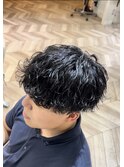 【Nishida】波巻きパーマ×刈り上げマッシュ