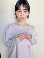 ガーデン タチカワ(garden tachikawa)&nbsp;タイトボブ×ネイビーブルー×シースルーバング