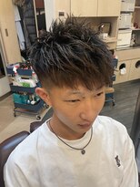 銀座マツナガ 浅草店 黒髪短髪/フェード/スパイキーショートスタイル