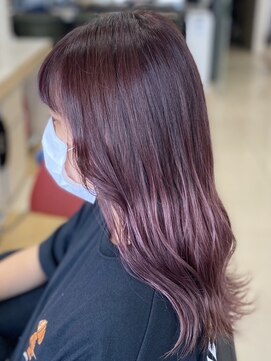 ヘアークリアー 春日部 ブリーチなし赤みピンク/ツヤが出やすいカラー/色落ちも楽しめる