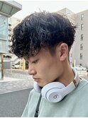 ツイストパーマ波巻きパーマメンズマッシュスパイラルパーマ