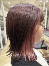 銀座ラボ 千葉店(LA BO) 髪質改善カラーモーブピンク×イヤリングカラー