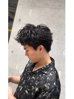 クオンヒール 堺筋本町店(QUON HEAL) 黒髪×スパイキーショート