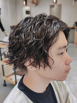 スリーセント 栄(3/cent) スパイラルパーマ/波巻きツイストスパイラル/ツーブロック