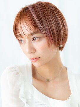 ドクターズサロン LAB 小山店 アプリコットオレンジ小顔丸みショートa小山10代20代