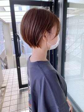 ハピネス 河原町店(Happiness) ブラウンカラー 丸みショート 京都美容室 進詩織
