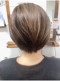 白髪ぼかし30代40代50代60代伊丹大人ショート大人ボブ