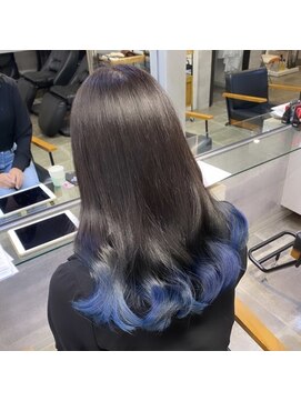 キャラ シャローネ 池袋(Chara Chalone) グラデーションブルーカラー/ブルーカラー【岸雄一】