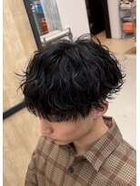 エッジ(EDGE)&nbsp;メンズ刈り上げマッシュショート波巻きスパイラルパーマ