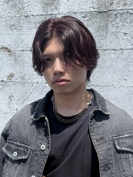 ブランシェ 西松山店 センターパート×フェザーパーマ