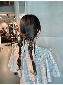 【ローポニーテール】結婚式/銀座/ヘアセット/アレンジ