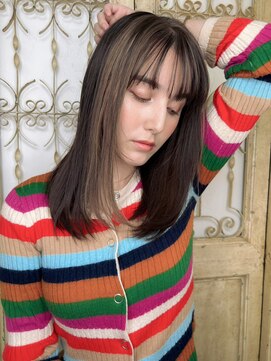 カバーヘア 上尾西口店(COVER HAIR) インナーカラー/イヤリングカラー/小顔レイヤーカットp上尾