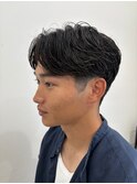 刈り上げセンターパート↓メンズ限定↓フェザーパーマ