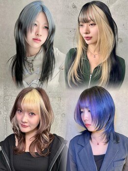 シン 原宿(Qin)の写真/ブリーチで創る魅力をデザインでも表現する。[ハイトーン/ハイトーンカラー/ブリーチカラー/デザインカラー