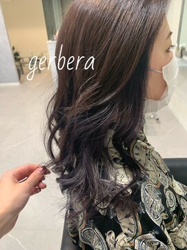 ガーベラ(gerbera) ロング/インナーカラーviolet