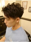 ツイストスパイラルパートスタイル[床屋/シェービング/渋谷]