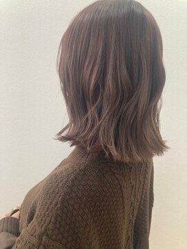 モルニ(MORNI) モカベージュ_マロンベージュ Aラインボブ かきあげ