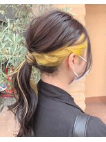 テトラ バイ ネオリーブ 横浜西口店(tetra by neolive)&nbsp;インナーカラー×ヘアアレンジ