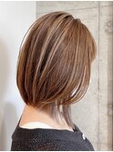 【大須賀晴江】前下がりボブ  ハイライト インナーカラー