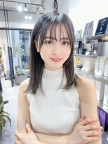 ファンナギンザ(FaNNa ginza)  20代30代40代シースルー前髪カット内巻きミディアム［髪質改善