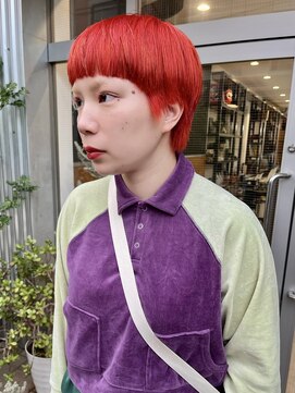 ザレミー(THE REMMY) マッシュショート/オレンジカラー/ハイトーンカラー