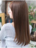 ★美髪ミルクティーベージュ小顔艶感ストレート20代30代40代★10