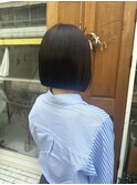 あご下ボブ　きりっぱなしボブ