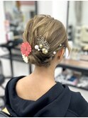 【chome】成人式前撮りヘアセット