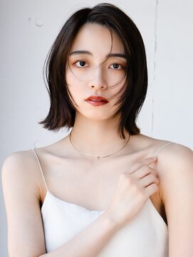 エインアンリー 表参道(AIN.ANLY.) ボブルフ20代30代40代薄めバングくびれボブナチュラルカール小顔