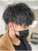 マッシュ/スパイラルパーマ/メンズ/ツイスパ/波巻きパーマ