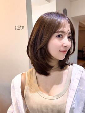 コート 表参道(Cote) Cote 美髪/オリーブベージュ/セミディ/カットレイヤーボブ