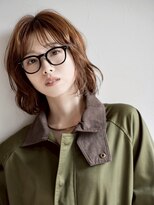 ヘアサロン セロ(Hair Salon SERO)&nbsp;【セロ姫路】シナモンベージュ/ミディアムボブ/ゆるふわカール