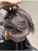 ホワイトシルバーメンズバレイヤージュ