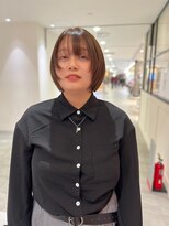 ビーハイブアヴェダ PARCO2店(BEHIVE AVEDA)&nbsp;ミニボブ×レイヤー×オリーブブラウン【三橋由奈】