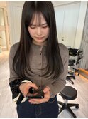 透明感オリーブグレージュカラー