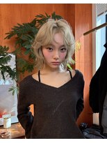 ベンジー 中目黒ii店(benji) 透明感ミルクティー × くびれレイヤーボブ