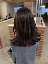 モコヘアーフロール(MOCO hair flor)&nbsp;【小顔効果◎】ショコラブラウン×くびれレイヤーミディアム