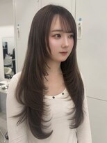 アイトーキョーエス 渋谷(AI TOKYO S)&nbsp;着物ヘア/ダークアッシュ/ミディアムレイヤーカット/渋谷