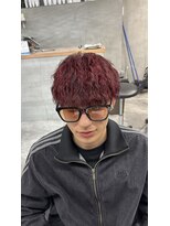 ノア(NOAH) ピンクブラウン×赤メッシュ