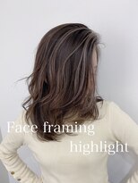ジゼル(gisele)&nbsp;（小山）極細ハイライトとフェイスフレーミング