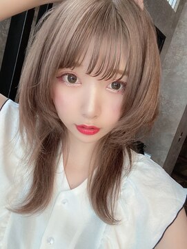 リアイス(Re:ICE) ミニウルフ/くすみブルー/流れるレイヤー/インナーハイライト