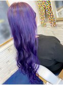 ビビッドパープルバレイヤージュ 