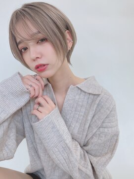 ルービック 豊中(Rubik's) 大人可愛いミルクティーグレージュショートボブ