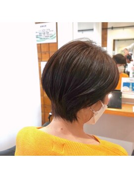 リシェールグリーン 越谷花田店(RICHAIR GREEN) 襟足を少し残したショートボブ