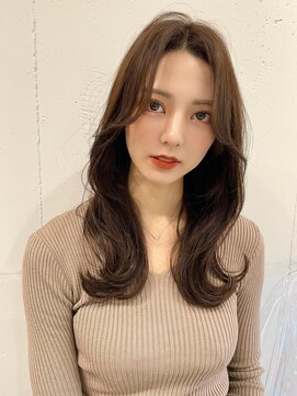 ルームバイシー 新宿(Loom. by Sea) 韓国風前髪/シルキーベージュ/グレージュカラー/斜めバング