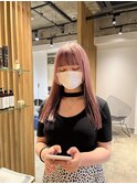 natural pink×逆inner×切りっぱなし