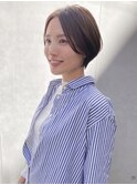 耳掛けショート　ショートボブ　前髪長め　前髪あり　アレンジ