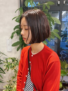 オンドバイサク(ondo by Saku) 切りっぱなしボブ/暖色カラー/20代