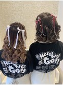 推し活ヘアメ編みかちゅハーフツイン